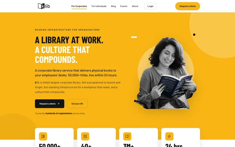 klib.in home page on a laptop and a phone